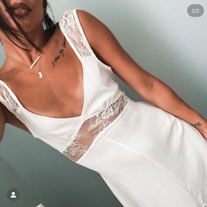 WeWoreWhat Lace Midi Dress